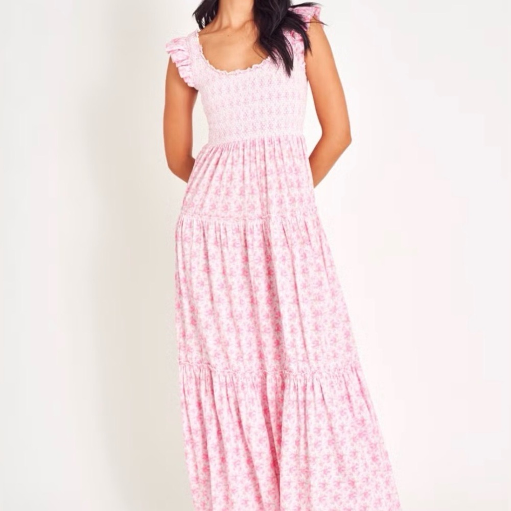 LoveShackFancy Chessie Dress - Rose Patch - Picture 3 of 6
